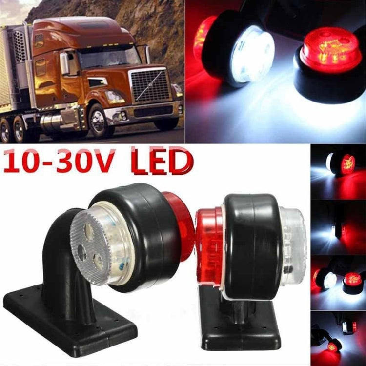 2pcs Car / Truck 12-30V LED Red White Side Marker Indicator Lights Bulb Lamp - Clearance Lights by PMC Jewellery | Online Shopping South Africa | PMC Jewellery | Buy Now Pay Later Mobicred