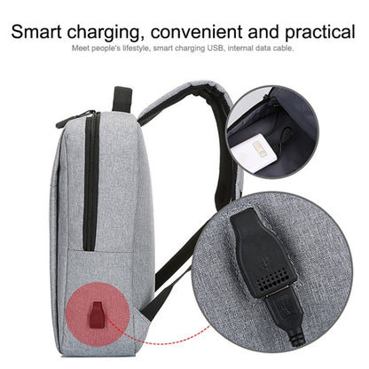 POFOKO Large-capacity Waterproof Oxford Cloth Business Casual Backpack with External USB Charging Design for 15.6 inch Laptops (Grey) - Other by POFOKO | Online Shopping South Africa | PMC Jewellery | Buy Now Pay Later Mobicred