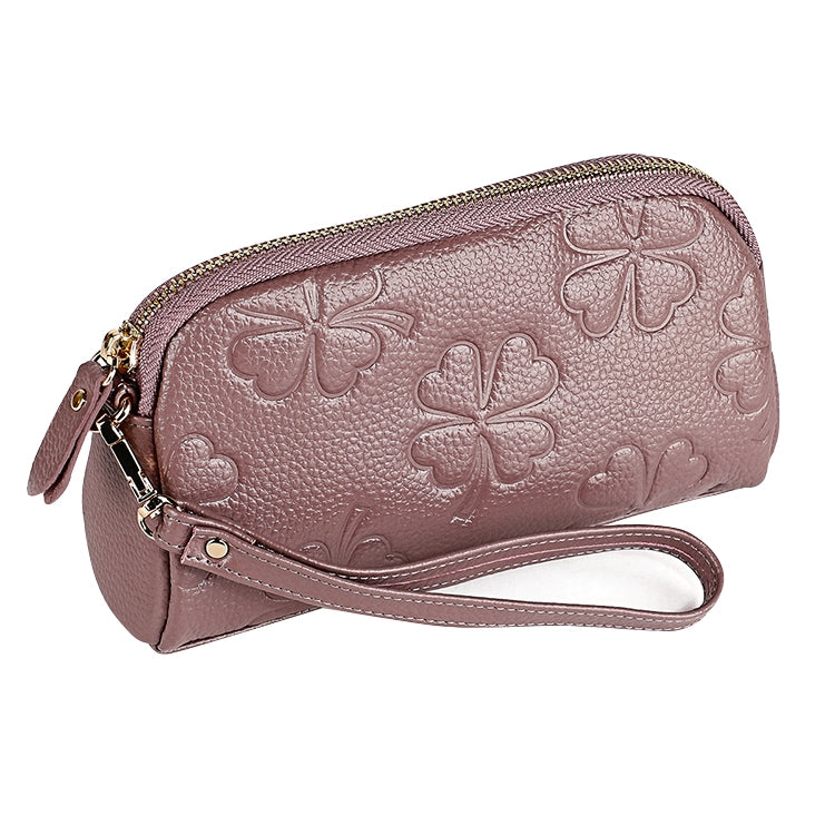 2026 Multifunctional Litchi Texture Women Large Capacity Hand Wallet Shell bag with Card Slots(Pale Pinkish Grey) - Wallets by PMC Jewellery | Online Shopping South Africa | PMC Jewellery | Buy Now Pay Later Mobicred