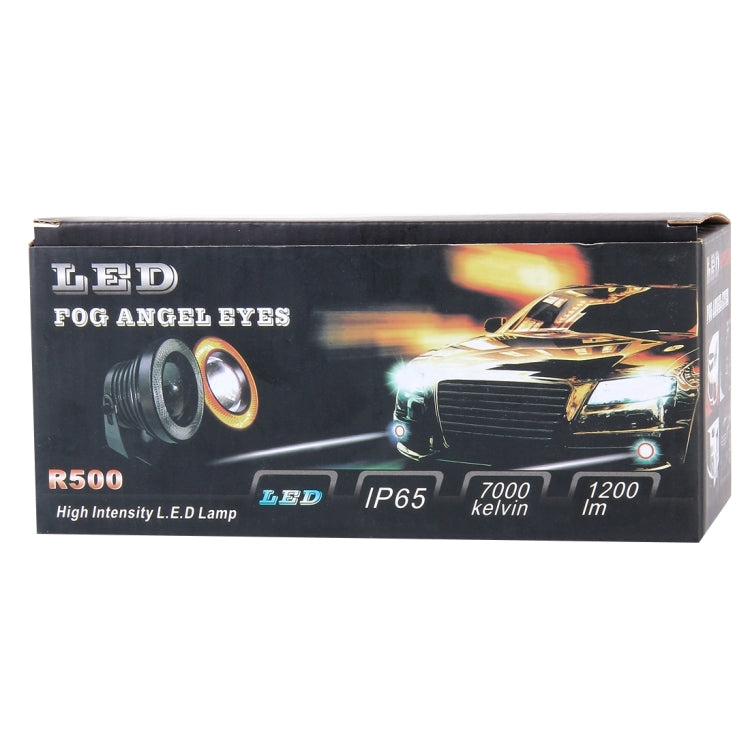 3.0 inch DC 12V 10W 900LM 6500K Car Angel Eyes Fog Lamp Foglight(White Light + White Light) - Fog / Driving Lights by PMC Jewellery | Online Shopping South Africa | PMC Jewellery | Buy Now Pay Later Mobicred