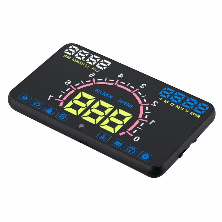 E350 5.8 inch Car HUD / OBD2 Vehicle-mounted Gator Automotive Head Up Display Security System with Multi-color LED, Support Car Real Speed & Turn Speed & Water Temperature & Oil Consumption & Driving  ... peed Alarm, Mile Switching, Light Sensor Functions - Head Up Display System by PMC Jewellery | Online Shopping South Africa | PMC Jewellery | Buy Now Pay Later Mobicred