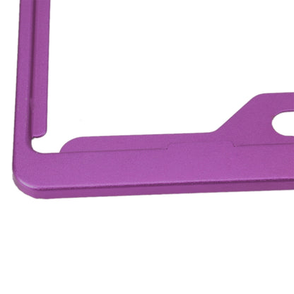 2 PCS Car License Plate Frames Car Styling License Plate Frame Aluminum Alloy Universal License Plate Holder Car Accessories(Purple) - License Plate Covers & Frames by PMC Jewellery | Online Shopping South Africa | PMC Jewellery | Buy Now Pay Later Mobicred