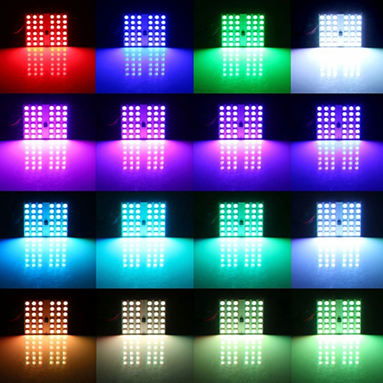2 PCS Colorful 31MM Bicuspid Remote Control Car Dome Lamp LED Reading Light with 6 LED Lights - Dome Lights by PMC Jewellery | Online Shopping South Africa | PMC Jewellery | Buy Now Pay Later Mobicred