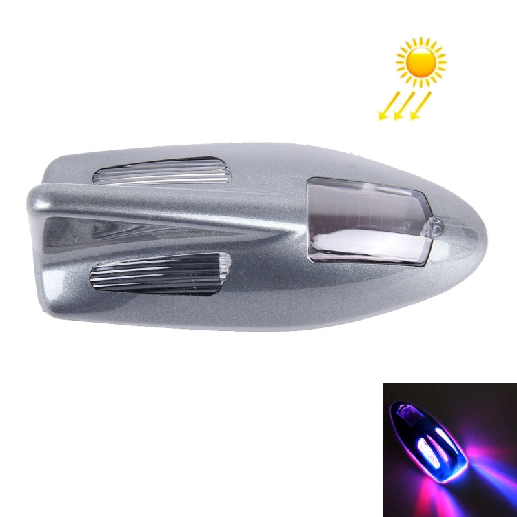 Solar Colorful Light Anti Collision Shark Fin Car Taillight LED Flash Warning Light Caution Light(Grey) - Warning Lights by PMC Jewellery | Online Shopping South Africa | PMC Jewellery | Buy Now Pay Later Mobicred