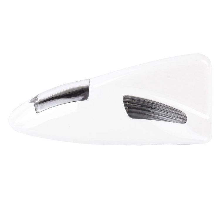 Solar Colorful Light Anti Collision Shark Fin Car Taillight LED Flash Warning Light Caution Light(White) - Warning Lights by PMC TechLife | Online Shopping South Africa | PMC TechLife | Buy Now Pay Later Mobicred