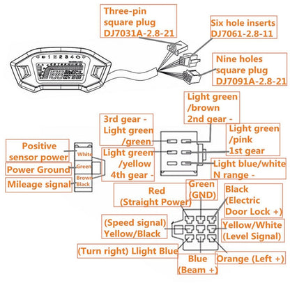 B2912 Motorcycle Modified Instrument Panel 12V LCD Display Odometer Mileage 2-4 Cylinder Speedometer - Electrical Instruments by PMC Jewellery | Online Shopping South Africa | PMC Jewellery | Buy Now Pay Later Mobicred