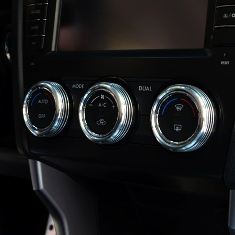 3 PCS Car Aluminum Air Conditioner Knob Case For Subaru(Silver) - Decoration Rings by PMC Jewellery | Online Shopping South Africa | PMC Jewellery | Buy Now Pay Later Mobicred