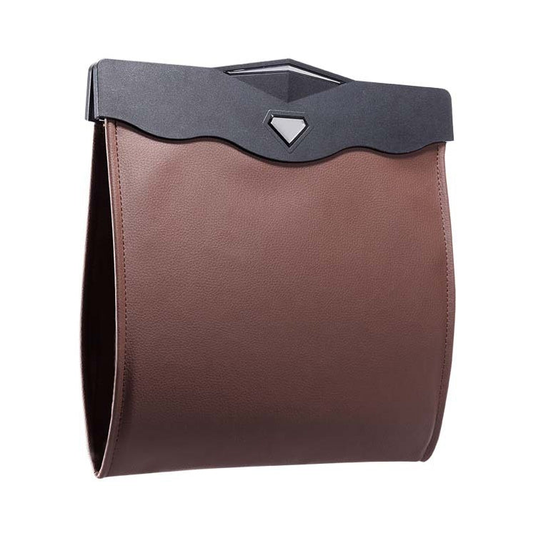 Car Multifunctional LED Design Hanging Folding Garbage Bin Storage Box (Brown) - Stowing Tidying by PMC TechLife | Online Shopping South Africa | PMC TechLife | Buy Now Pay Later Mobicred