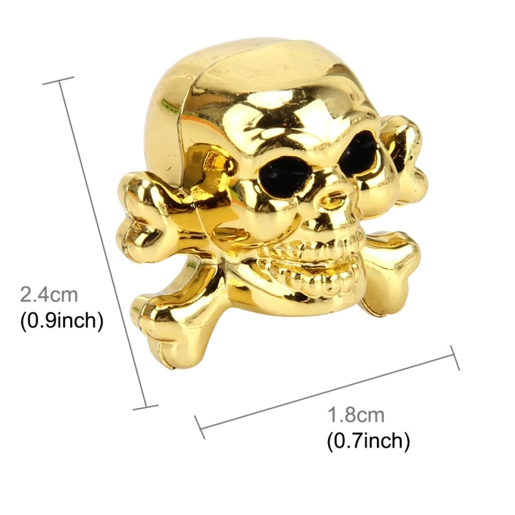 4 PCS Universal Skull Shape Gas Cap Mouthpiece Cover Gas Cap Tire Cap Car Motor Bicycle Tire Valve Caps(Gold) - Tire Valve Caps by PMC Jewellery | Online Shopping South Africa | PMC Jewellery | Buy Now Pay Later Mobicred