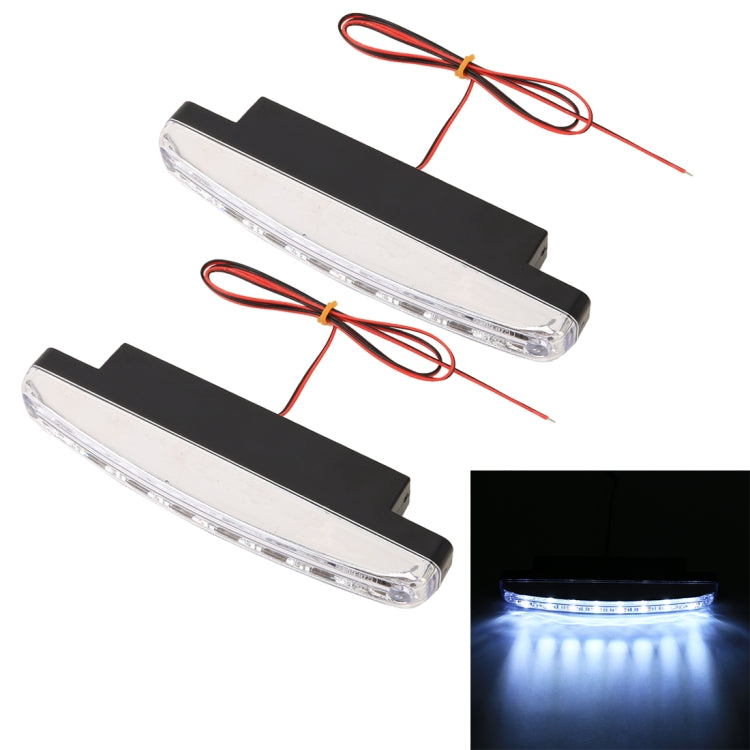 1 Pair DC9-16V 2W 120LM 7000K 8 SMD-5050-LEDs Circular Car DRL&Turn Light - Running Lights by PMC Jewellery | Online Shopping South Africa | PMC Jewellery | Buy Now Pay Later Mobicred