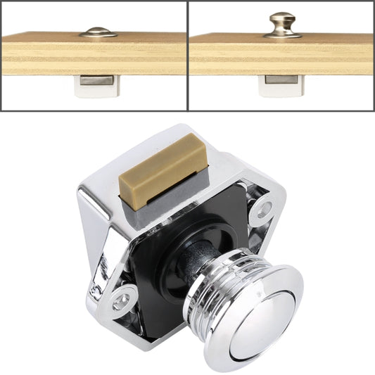 Press Type Drawer Cabinet Catch Latch Release Cupboard Door Stop Drawer Cabinet Locker for RV / Yacht / Furniture(Chrome) - Locks & Hasps by PMC Jewellery | Online Shopping South Africa | PMC Jewellery