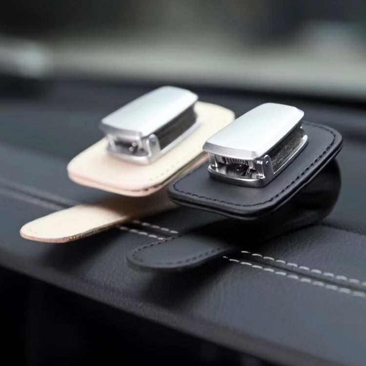 Car Multi-functional Sunglasses Clip Holder(Beige) - Sunglasses & Glasses Clips by PMC TechLife | Online Shopping South Africa | PMC TechLife | Buy Now Pay Later Mobicred