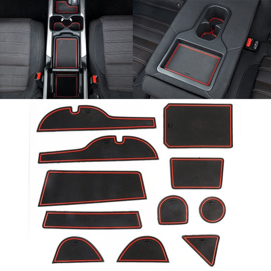 Car Water Cup Gate Slot Mats Plastic Red Anti-Slip Interior Door Pad for Toyota RAV4 2013-2015 - Car Interior Mouldings by PMC Jewellery | Online Shopping South Africa | PMC Jewellery | Buy Now Pay Later Mobicred