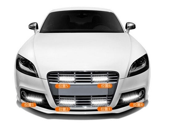 2 PCS LD-006 5730-6SMD 12W 1200LM 7000K White Light  Daytime Running Light.DC 12V - Running Lights by PMC TechLife | Online Shopping South Africa | PMC TechLife | Buy Now Pay Later Mobicred