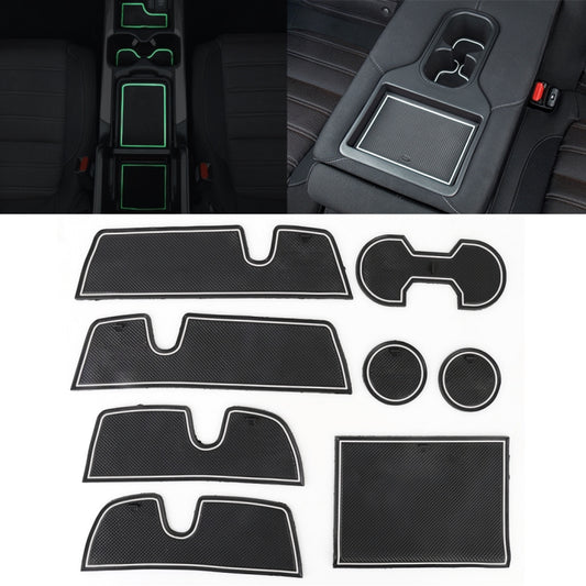 Car Water Cup Gate Slot Mats Plastic White Luminous Anti-Slip Interior Door Pad for Toyota Highlander 2009-2013 - Car Interior Mouldings by PMC Jewellery | Online Shopping South Africa | PMC Jewellery | Buy Now Pay Later Mobicred