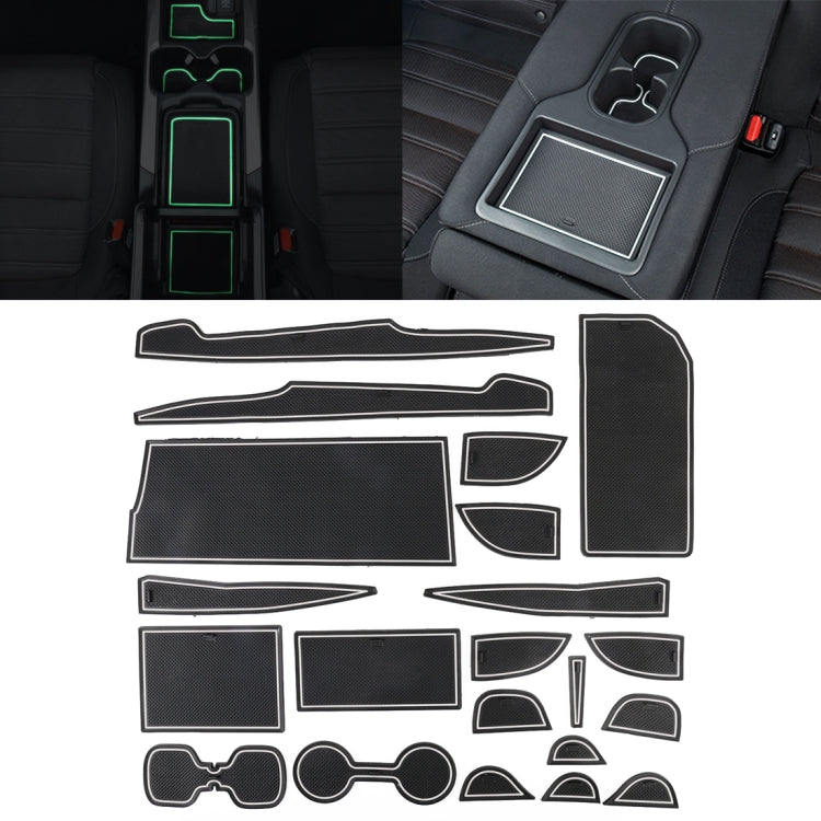 Car Water Cup Gate Slot Mats Plastic White Luminous Anti-Slip Interior Door Pad for Toyota Camry 2018-2019 - Car Interior Mouldings by PMC Jewellery | Online Shopping South Africa | PMC Jewellery | Buy Now Pay Later Mobicred