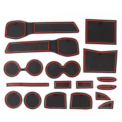 Car Water Cup Gate Slot Mats Plastic Red Anti-Slip Interior Door Pad for Nissan X-trail 2013-2016 - Car Interior Mouldings by PMC Jewellery | Online Shopping South Africa | PMC Jewellery | Buy Now Pay Later Mobicred