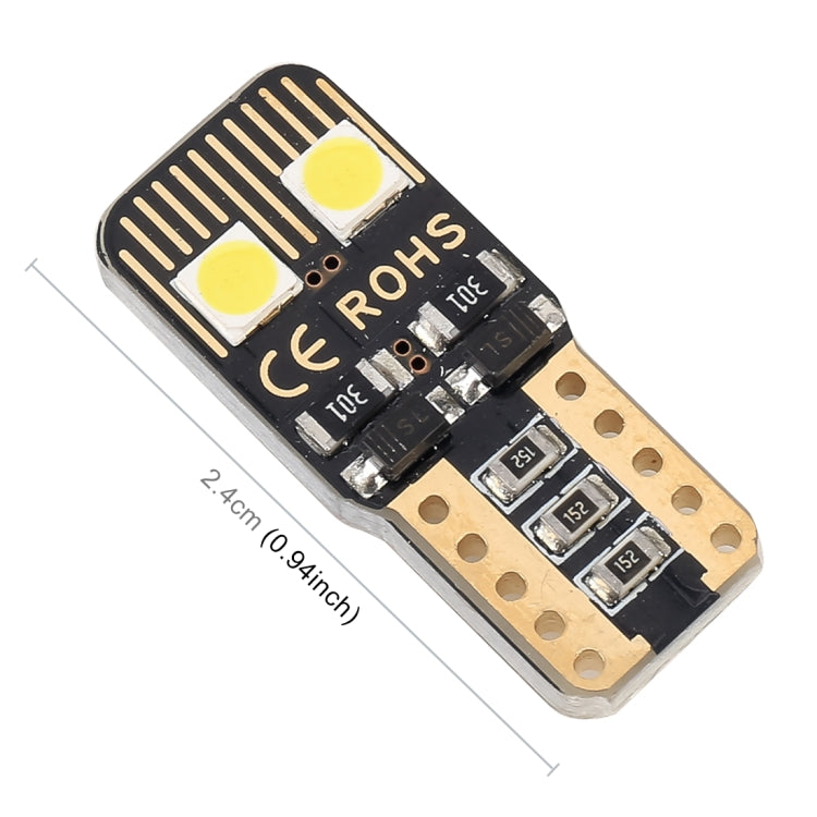 2 PCS T10 / W5W / 168 / 194 DC12V / 1.6W / 6000K / 130LM 4LEDs SMD-3030 Car Clearance Light, with Decoder (White Light) - Clearance Lights by PMC TechLife | Online Shopping South Africa | PMC TechLife | Buy Now Pay Later Mobicred