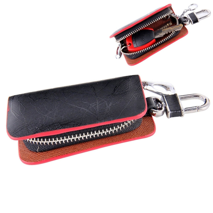 Universal Leather Roots Texture Waist Hanging Zipper Wallets Key Holder Bag (No Include Key)(Red) - Car Key Cases by PMC TechLife | Online Shopping South Africa | PMC TechLife | Buy Now Pay Later Mobicred