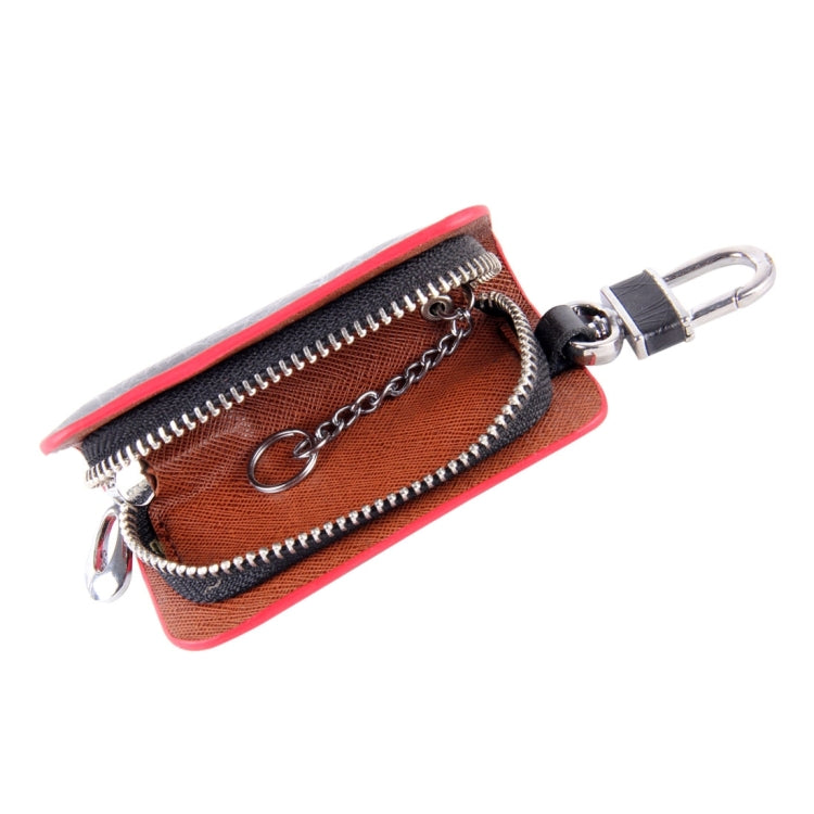 Universal Leather Roots Texture Waist Hanging Zipper Wallets Key Holder Bag (No Include Key)(Red) - Car Key Cases by PMC TechLife | Online Shopping South Africa | PMC TechLife | Buy Now Pay Later Mobicred