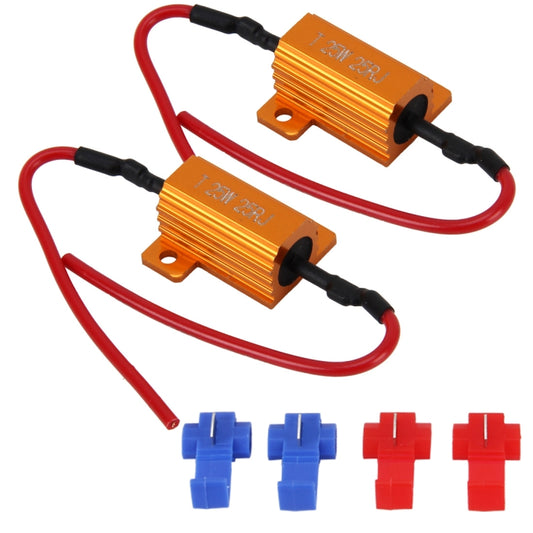 2 PCS Car Canbus Error Canceller Decoder Load Resistor LED 25W 25 Ohm No Blinking Decoder - Headlight Ballast by PMC Jewellery | Online Shopping South Africa | PMC Jewellery | Buy Now Pay Later Mobicred