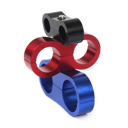 AN4 Automotive 2-hole High Pressure Tubing Fixing Clip Car Tubing Clamp Aluminum Alloy Clip Tubing Separator, Random Color Delivery - Booster Cable & Clip by PMC Jewellery | Online Shopping South Africa | PMC Jewellery | Buy Now Pay Later Mobicred