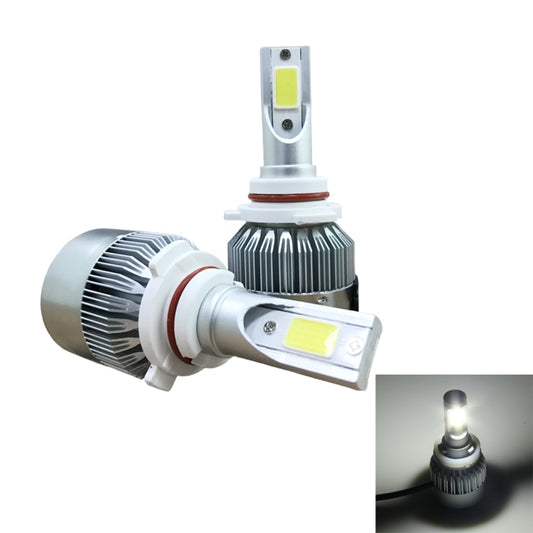 2 PCS C9 9006 18W 1800LM 6000K Waterproof IP68 Car Auto LED Headlight with 2 COB LED Lamps, DC 9-36V(White Light) - LED Headlamps by PMC Jewellery | Online Shopping South Africa | PMC Jewellery | Buy Now Pay Later Mobicred