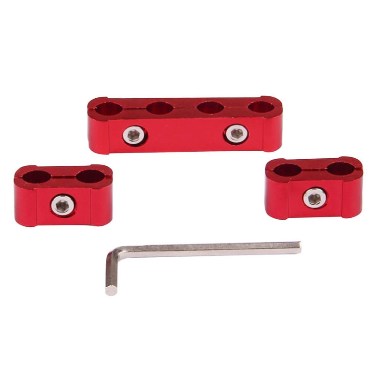 3 PCS Aluminum Engine Spark Plug Wire Separator Divider Organizer Clamp Kit (Red) - Booster Cable & Clip by PMC TechLife | Online Shopping South Africa | PMC TechLife | Buy Now Pay Later Mobicred