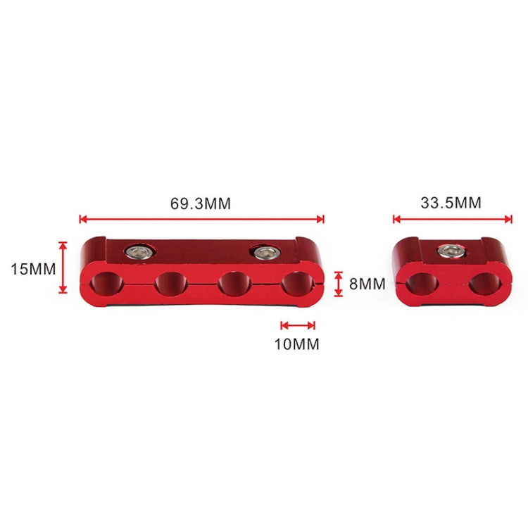 3 PCS Aluminum Engine Spark Plug Wire Separator Divider Organizer Clamp Kit (Red) - Booster Cable & Clip by PMC TechLife | Online Shopping South Africa | PMC TechLife | Buy Now Pay Later Mobicred