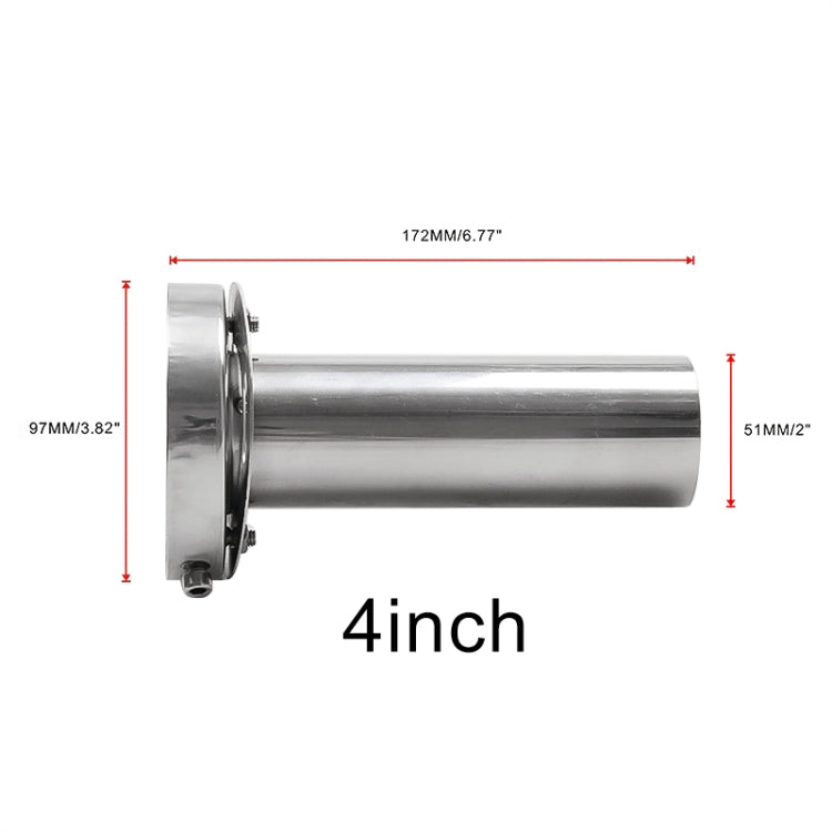 4 inch Universal Car 304 Stainless Steel Exhaust Pipe Muffler Unadjustable Tail Muffler Tip - Exhaust Pipes by PMC Jewellery | Online Shopping South Africa | PMC Jewellery | Buy Now Pay Later Mobicred