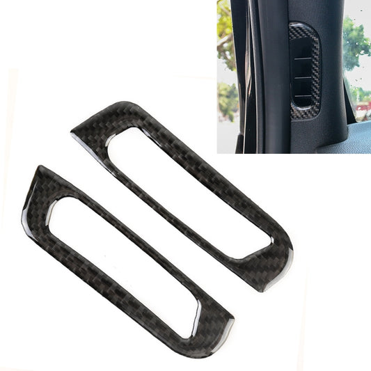 2 PCS Car A Column Air Outlet Carbon Fiber Decorative Sticker for Jeep Grand Cherokee 2011-2018 - Car Interior Mouldings by PMC Jewellery | Online Shopping South Africa | PMC Jewellery | Buy Now Pay Later Mobicred