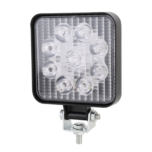 DC 10-30V 27W 2500LM 6000K Waterproof Vehicle Car Boat Marine External Work Lights Emergency Lights 30 Degrees Adjustable Spot Light LED Car Bulbs with 9 Intense Wafer LED Lights(White Light) - Work Lights by PMC Jewellery | Online Shopping South Africa | PMC Jewellery | Buy Now Pay Later Mobicred