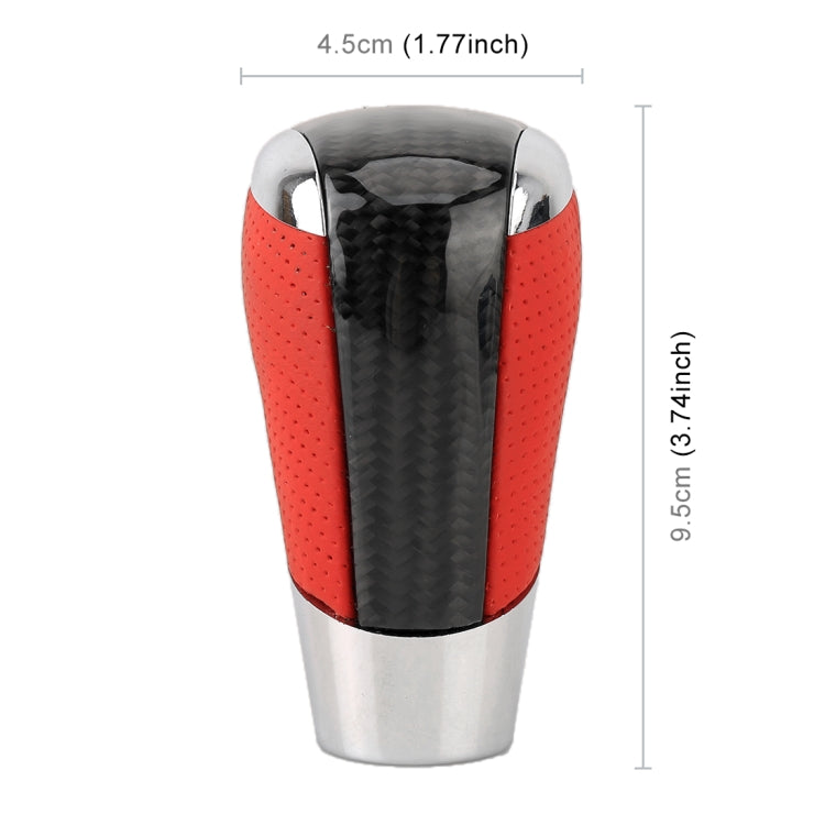 Universal Carbon Fiber Texture Leather Hole Pattern Car Gear Shift Knob Modified Shifter Lever Knob - Shift Knob by PMC TechLife | Online Shopping South Africa | PMC TechLife | Buy Now Pay Later Mobicred