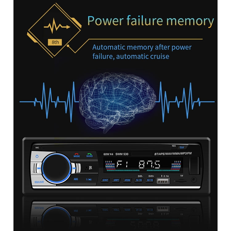 SWM-530 12V Universal Car Dual USB Charger Radio Receiver MP3 Player, Support FM & Bluetooth with Remote Control - free shipping - PMC TechLife - Order now!