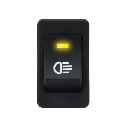 30 Amp 12 Volt Four Plugs LED ON OFF Car Fog Light Switch (Yellow Light) - Car Switches by PMC Jewellery | Online Shopping South Africa | PMC Jewellery