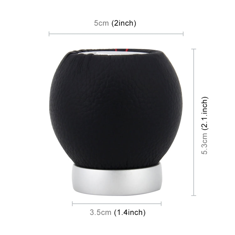 Universal Car Modified Shifter Black Leather Lever Manual 6-Speed Gear Shift Knob - Shift Knob by PMC TechLife | Online Shopping South Africa | PMC TechLife | Buy Now Pay Later Mobicred