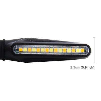 4 PCS DC 12V Motorcycle 15-LED Yellow + White Light Marquee-LED Turn Signal Indicator Blinker Light - Turn Signal by PMC Jewellery | Online Shopping South Africa | PMC Jewellery