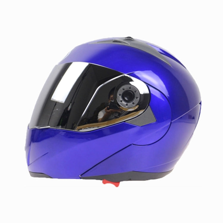 JIEKAI 105 Full Face Helmet Electromobile Motorcycle Double Lens Protective Helmet, Size: XL (Blue+Silver) - Helmets by JIEKAI | Online Shopping South Africa | PMC TechLife | Buy Now Pay Later Mobicred