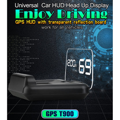 T900 Car GPS HUD Virtual HD Reflection Board Head-up Display, Speed & Driving Distance / Time Display, Over Speed & Voltage & Low Voltage Alarm, Fatigue Driving(White) - Head Up Display System by PMC Jewellery | Online Shopping South Africa | PMC Jewellery | Buy Now Pay Later Mobicred