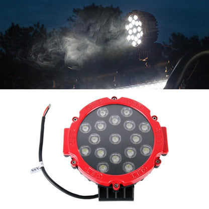 2 PCS 51W 3500LM 6500K White Light 17 LED Waterproof Car Boat Marine Work Lights Spotlight LED Bulbs, 30 Degrees Adjustable, DC 10-30V(Red) - Work Lights by PMC Jewellery | Online Shopping South Africa | PMC Jewellery | Buy Now Pay Later Mobicred