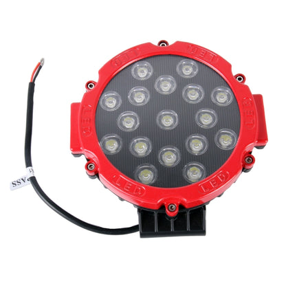 2 PCS 51W 3500LM 6500K White Light 17 LED Waterproof Car Boat Marine Work Lights Spotlight LED Bulbs, 30 Degrees Adjustable, DC 10-30V(Red) - Work Lights by PMC Jewellery | Online Shopping South Africa | PMC Jewellery | Buy Now Pay Later Mobicred