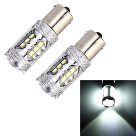 2 PCS 1156 / BA15S 5W 250LM 6000K Car Auto Turn Light Reversing Lights 16LEDs SMD-2835 Lamps, DC 12V(White Light) - Arrow Turn Lights by PMC Jewellery | Online Shopping South Africa | PMC Jewellery | Buy Now Pay Later Mobicred