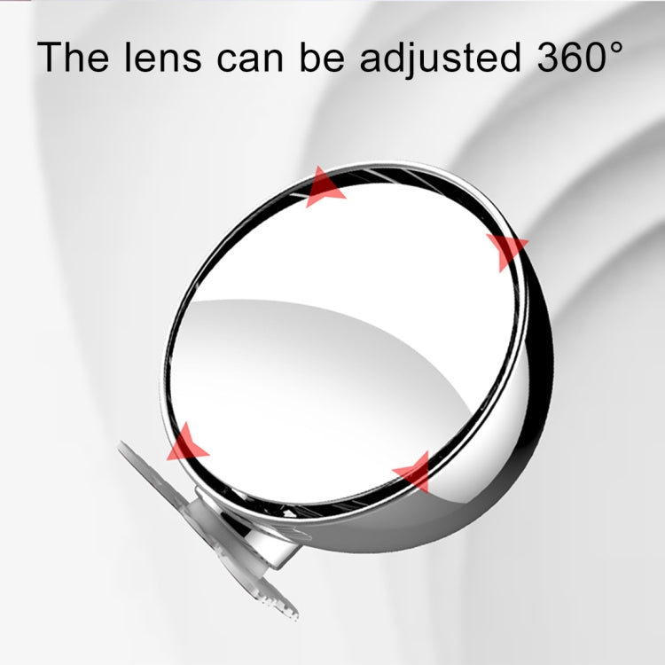 3R-044 Auxiliary Rear View Mirror Car Adjustable Blind Spot Mirror Wide Angle Auxiliary Rear View Side Mirror(Black) - Interior Mirrors by 3R | Online Shopping South Africa | PMC TechLife | Buy Now Pay Later Mobicred