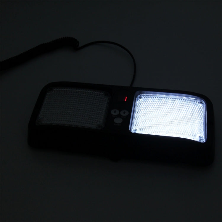 High qulaity DC 12V,9W LED Waterproof Car Sunshade White Light Warning Lights Strobe Emergency Lights Flashing Light with 12 Kinds Flash Patterns - Warning Lights by PMC Jewellery | Online Shopping South Africa | PMC Jewellery | Buy Now Pay Later Mobicred