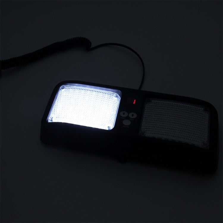 High qulaity DC 12V,9W LED Waterproof Car Sunshade White Light Warning Lights Strobe Emergency Lights Flashing Light with 12 Kinds Flash Patterns - Warning Lights by PMC TechLife | Online Shopping South Africa | PMC TechLife | Buy Now Pay Later Mobicred
