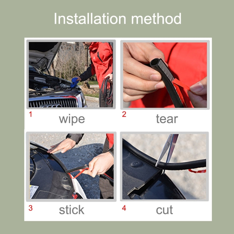Small D-shaped Car Noise Reduction Sealing Strip with Sticker, Length: 100m - sealing strips by PMC TechLife | Online Shopping South Africa | PMC TechLife | Buy Now Pay Later Mobicred