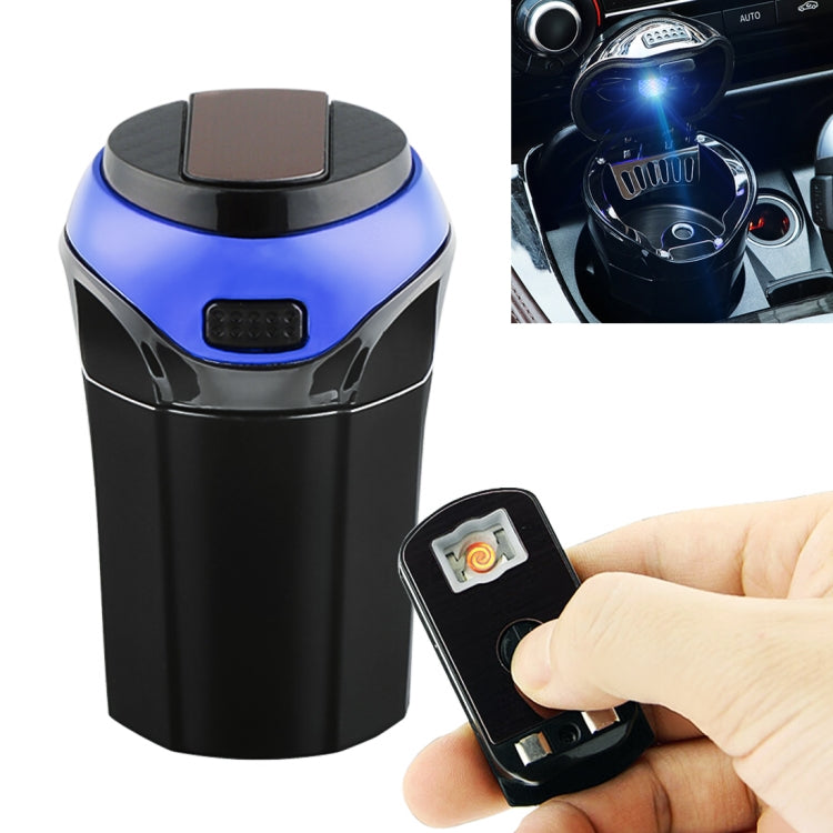 2 in 1 Universal Car Detachable Electronic Cigarette Lighter + Trash Rubbish Bin Ashtray(Blue) - Ashtrays by PMC TechLife | Online Shopping South Africa | PMC TechLife | Buy Now Pay Later Mobicred
