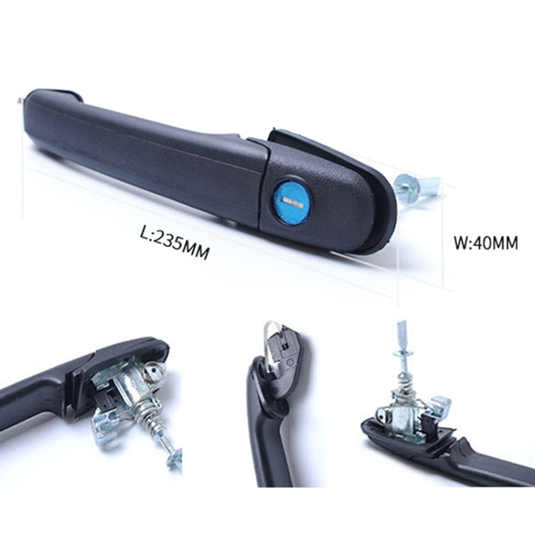 Car Front Door handle 6N0837207C, 66N0837207D + 2 Keys for Volkswagen Polo - Door Handles by PMC TechLife | Online Shopping South Africa | PMC TechLife