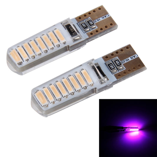 2PCS T10 3W 16 SMD-4014 LEDs Car Clearance Lights Lamp, DC 12V(Pink Light) - Clearance Lights by PMC Jewellery | Online Shopping South Africa | PMC Jewellery | Buy Now Pay Later Mobicred