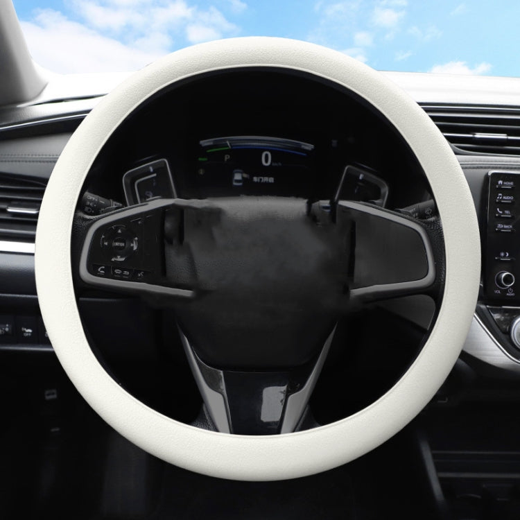 Crocodile Texture Universal Rubber Car Steering Wheel Cover For 34-48cm Wheel  (Beige) - free shipping - PMC TechLife - Order now!
